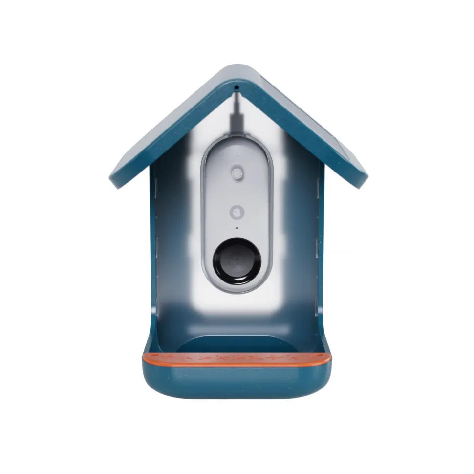 BirdBuddy Solar Pro foderstation med kamera og fuglegendelse