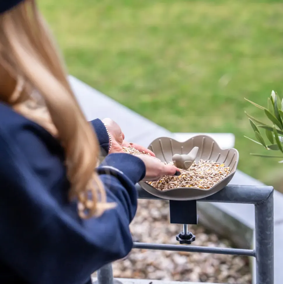 CJW Balus fuglefoderskål til balkon – Olivengrøn