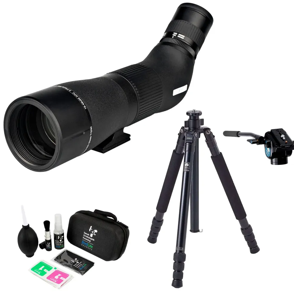 DOF BirdLife Kingfisher 16-48x65mm + Kulfiber stativsæt + DOF BirdLife rensesæt | teleskop