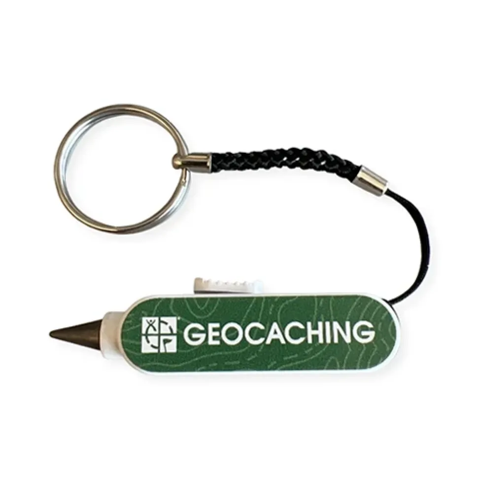 Geocaching evighedsblyant i nøglering