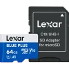 Lexar microSD hukommelseskort 64 GB med SD-adapter