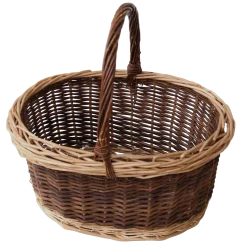 Oval svampekurv med håndtag