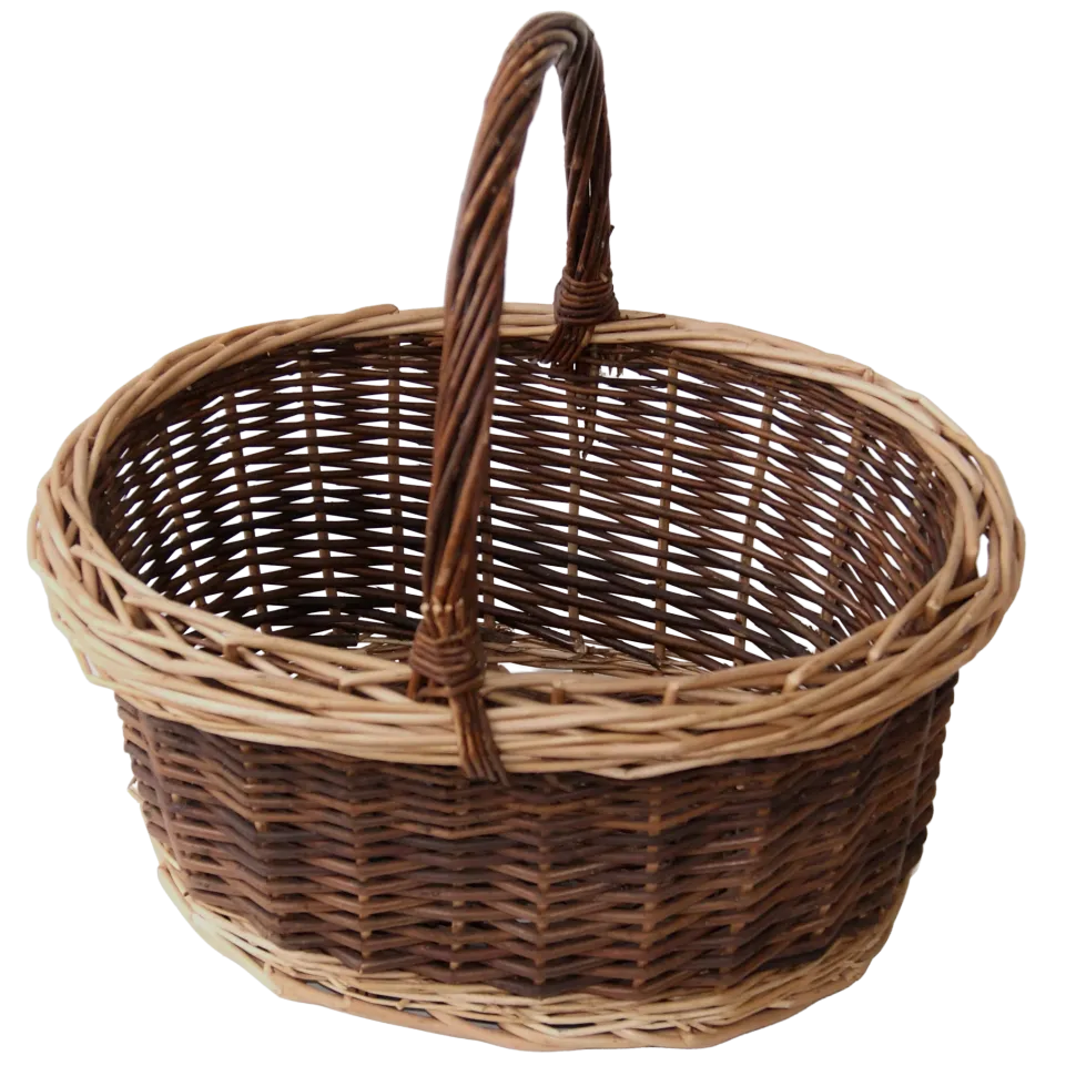 Oval svampekurv med håndtag