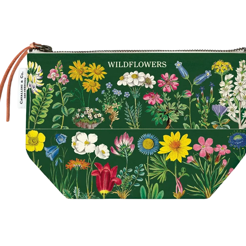 Pung med vilde blomster – grøn
