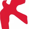 Rød rovfuglesilhuet