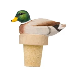 Wildlife Garden Flaskeprop med håndskåret gråand