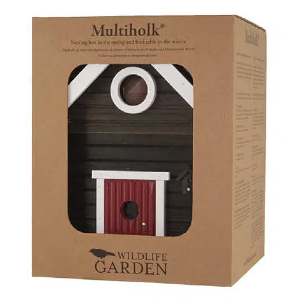 Wildlife Garden Multiholk fugle- og foderhus – Sort hytte
