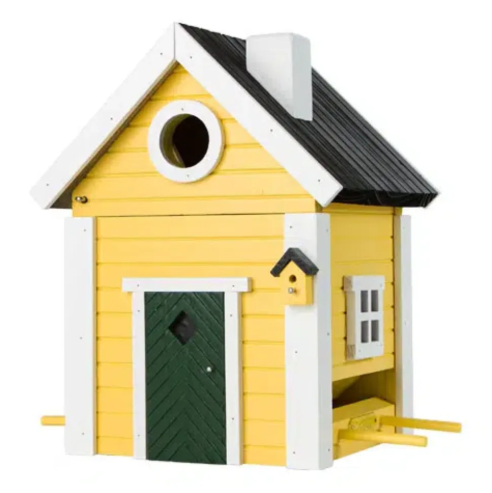 Wildlife Garden Multiholk fugle- og foderhus – Gul hytte